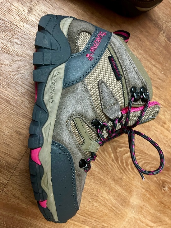 GUC BEARPAW Women's Corsica Wide Mid-Cut Hiking Boots 4390X Taupe/Pink Size 7 - Picture 6 of 12